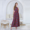 Plus Size Bohemian Women Summer Beach Dress 2019 Boho Long Ladies Dresses For Woman Casual Chiffon Sundress Floral Maxi Frocks